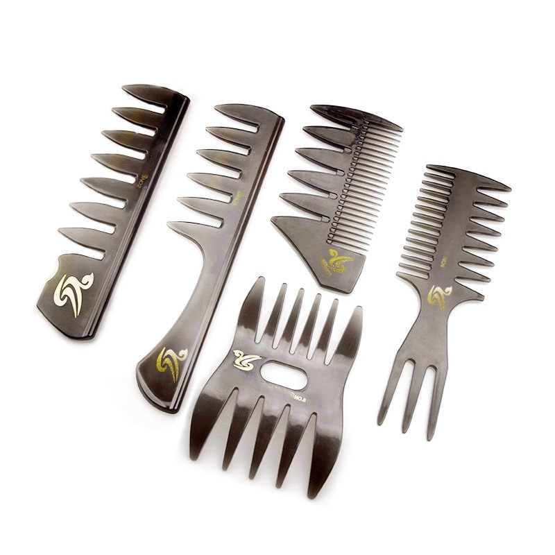 Styling Gear #140 X-Large Barber Combs Hair Comb Parting Combs Braiding  Wide Tooth Comb Beard Comb Hair Cutting Comb Set 6 Piece