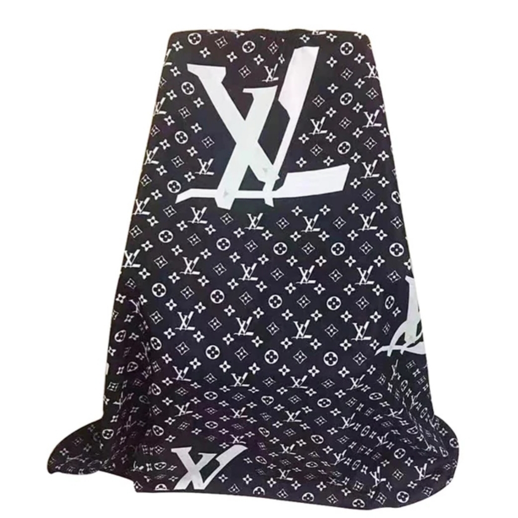 Yellow LV Designer Barber Cape