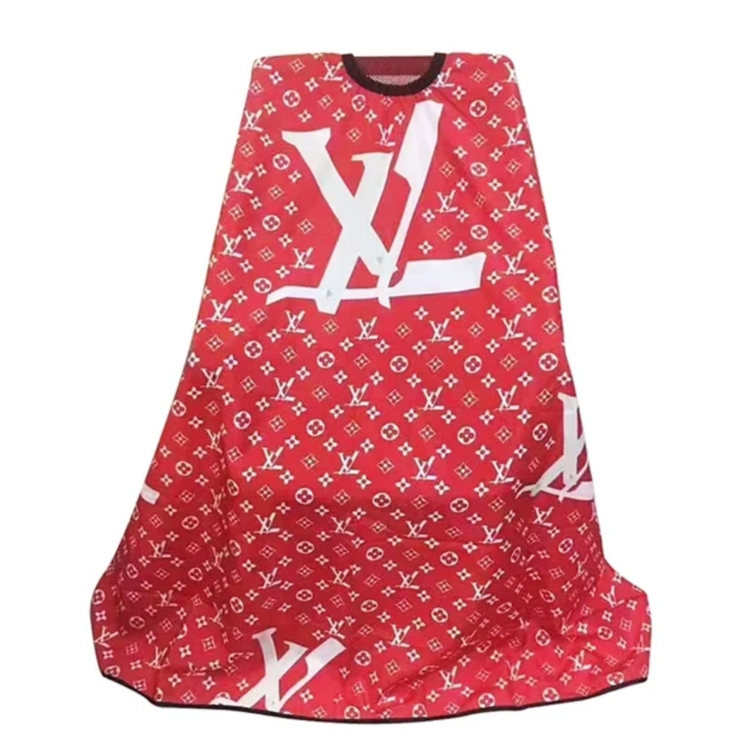 Yellow LV Designer Barber Cape