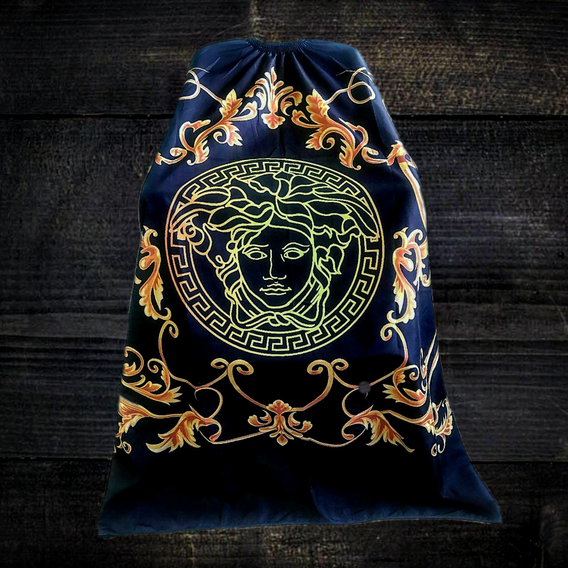 Stylish Blue Black Barber Cape (Preorder)