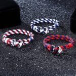 Barber Pole Anchor Bracelet