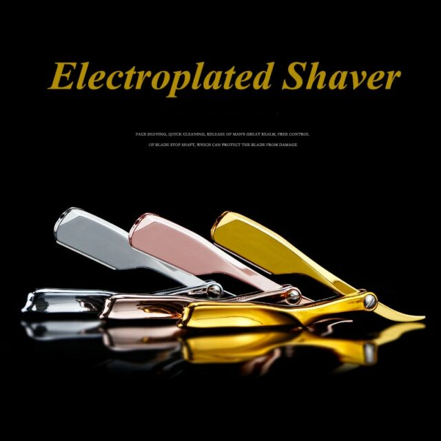 NewElectroplatingmensStraightRazorHairdresserHairShavingArmpit