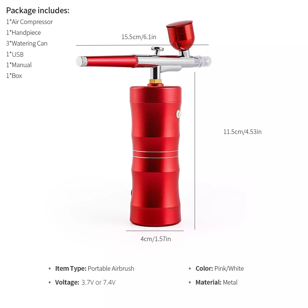 King Air Brush Kit Compressor Gun