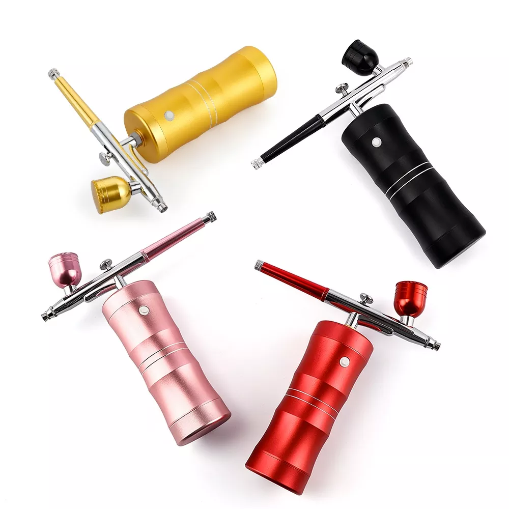 Portable Rechargeable Air Compressor Kit Air\-Brush Paint Spray