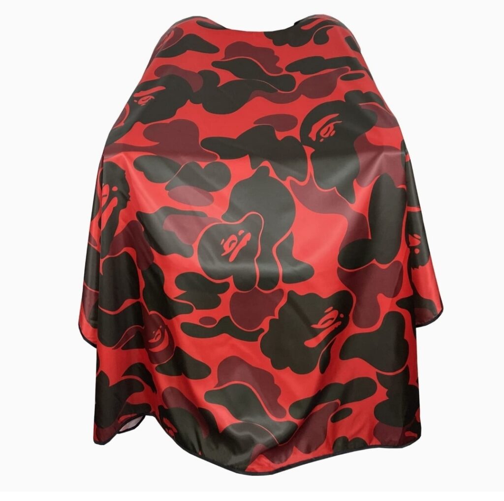Red Camo Barber Cape
