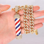 Barberpole Bling Necklace