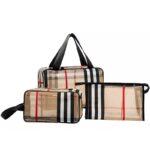 Striped Mesh Storage Accessories Bag