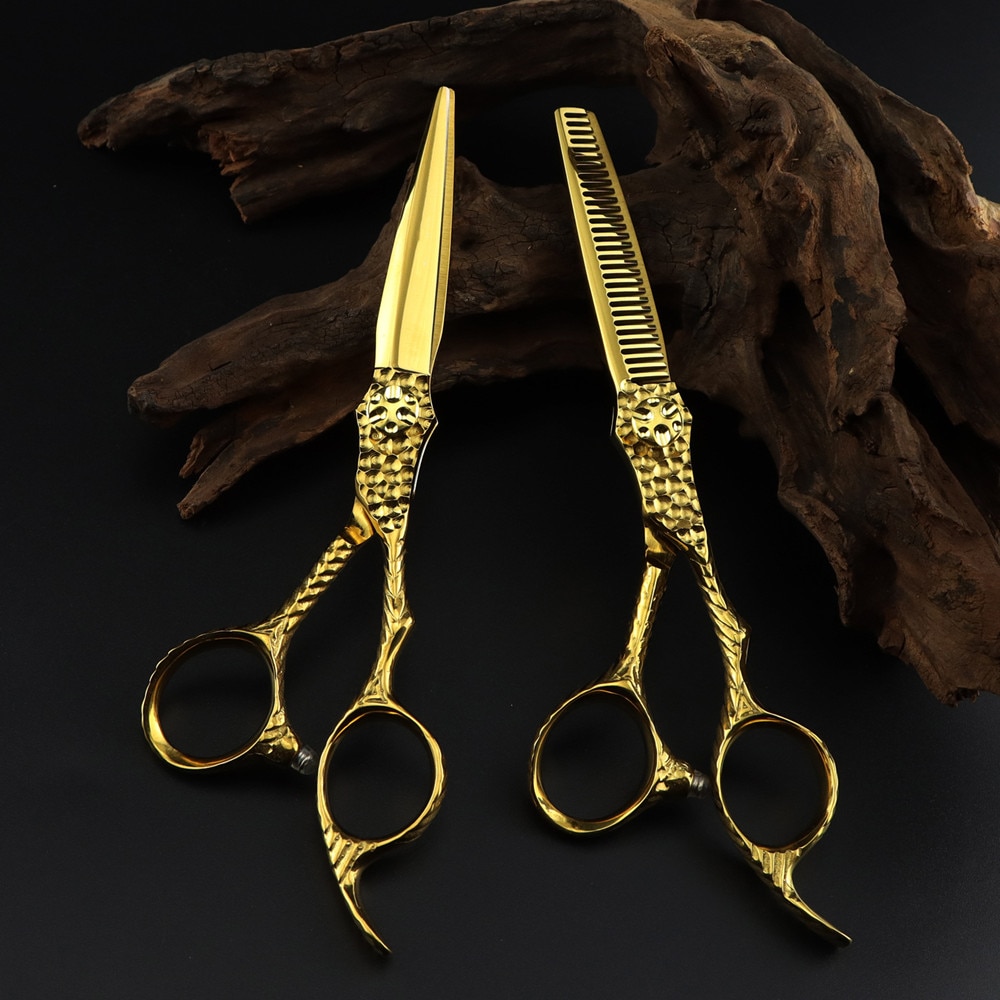 Gold Hair Shears for Professional Hair Cutting
