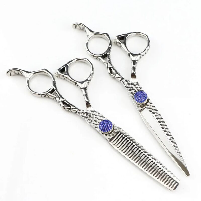 Artistry Silver Blue Gem Barber Shears