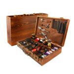 Wooden Barber Tool Case