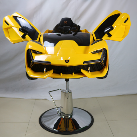 Kids Barber Chair Yellow Car