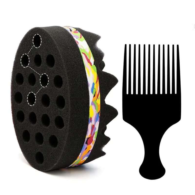 Magic Twist Sponge & Hair Pick Combo