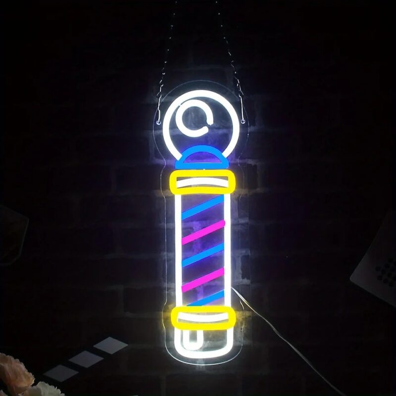 Barberpole Neon Sign