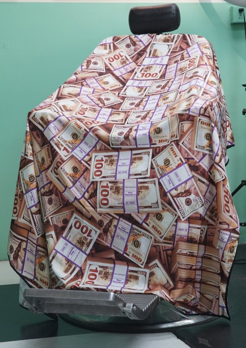 Hundred Dollar Bills Barber Cape