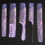 5pc Purple Swirls Hair Comb Set