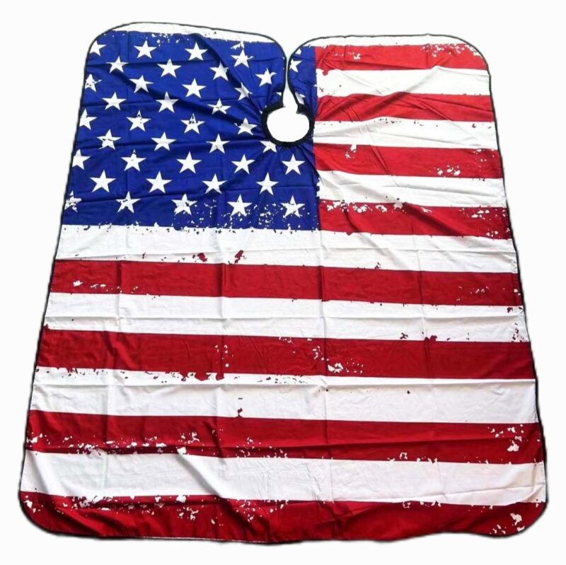 USA FLAG BARBER CAPE