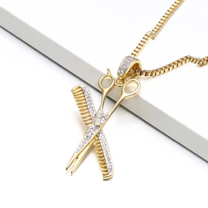 Shears & Comb Barber Necklace
