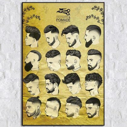 Barber Hairstyles Canvas Poster