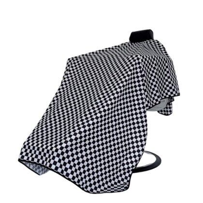 Black Checker Barber Cape