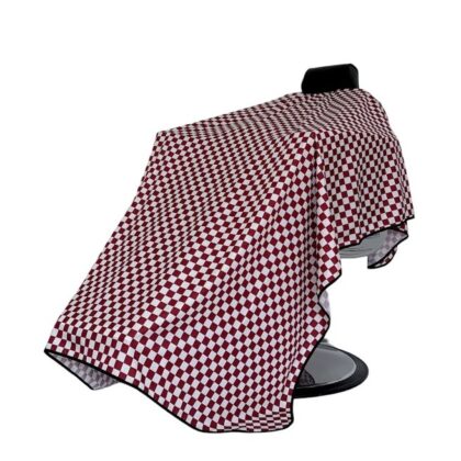 Red Checker Barber Cape