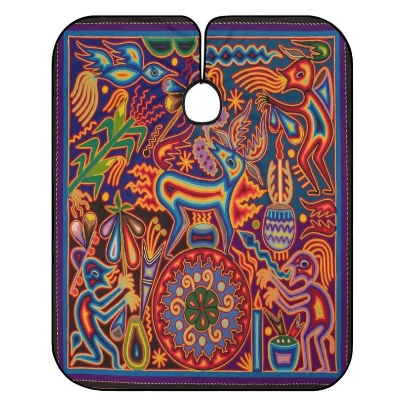 Mexico Huichol Art Barber Cape