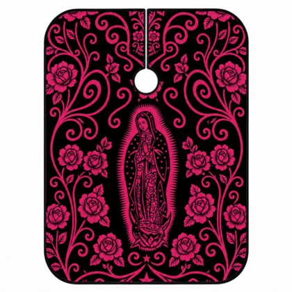 Virgin Mary Rose Red Poncho Barber Cape