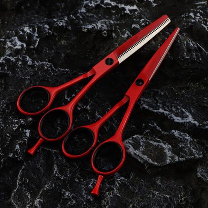 Red Pro Barber Hair Shears